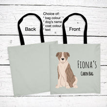 Load image into Gallery viewer, American Staffordshire Terrier (natural ears) tote bag personalized
