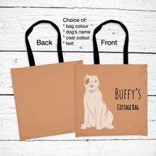 Load image into Gallery viewer, American Staffordshire Terrier (cropped ears) tote bag personalized
