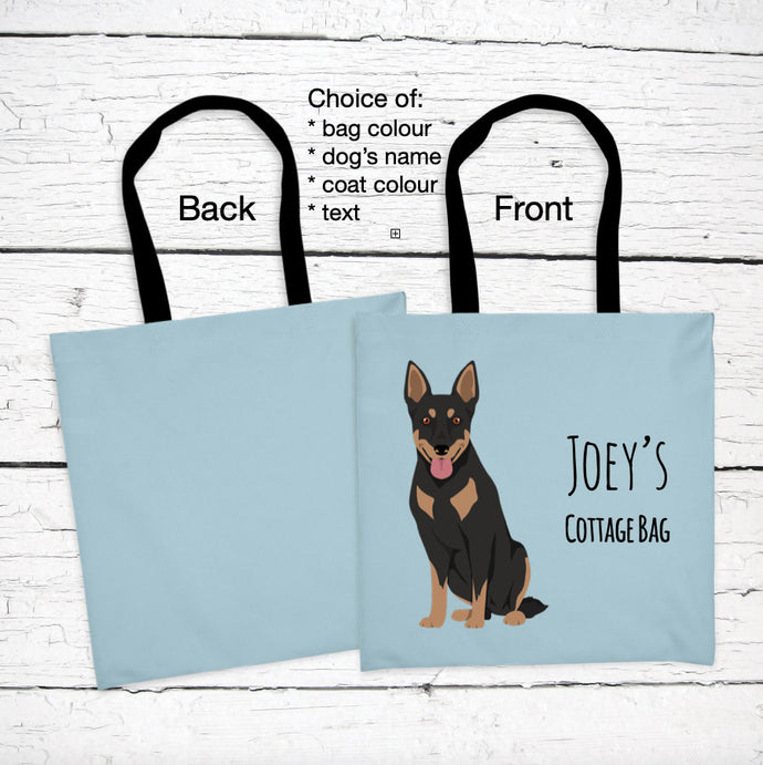 Australian Kelpie tote bag personalized