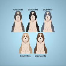 Load image into Gallery viewer, Bearded Collie tote bag personalized
