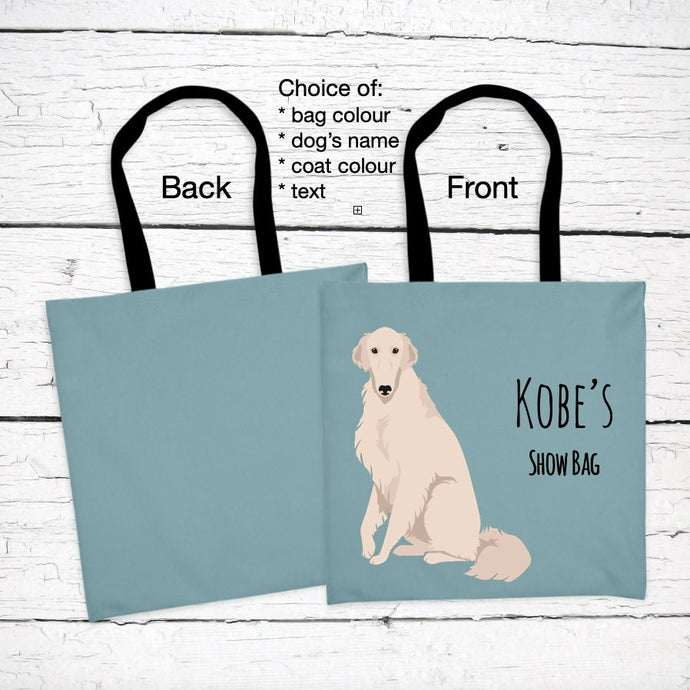 Borzoi tote bag personalized