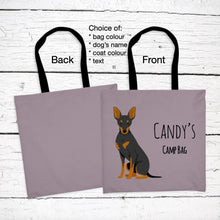 Load image into Gallery viewer, Toy Manchester Terrier tote bag personalized
