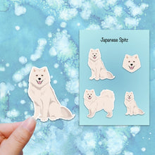 Load image into Gallery viewer, Japanese Spitz Vinyl Sticker Set
