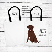 Load image into Gallery viewer, Curly Coated Retriever tote bag personalized
