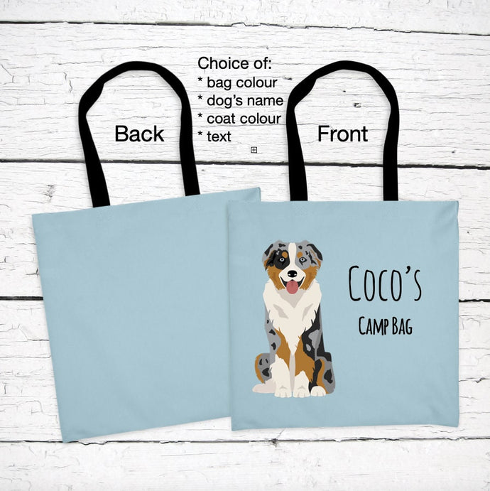Australian Shepherd tote bag personalized