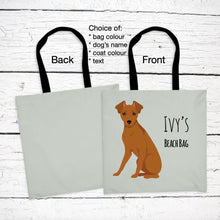 Load image into Gallery viewer, Miniature Pinscher (tipped ears) tote bag personalized
