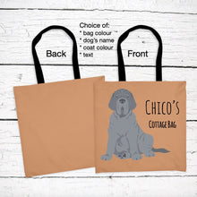 Load image into Gallery viewer, Neapolitan Mastiff (natural ears) tote bag personalized
