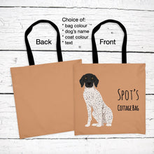 Load image into Gallery viewer, German Shorthaired Pointer tote bag personalized
