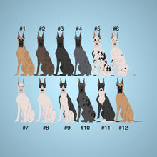 Load image into Gallery viewer, Great Dane (cropped ears) tote bag personalized
