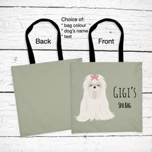 Load image into Gallery viewer, Maltese tote bag personalized

