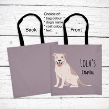 Load image into Gallery viewer, American Pitbull Terrier (natural ears) tote bag personalized
