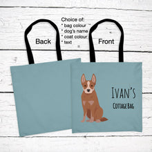 Load image into Gallery viewer, Australian Cattle Dog tote bag personalized
