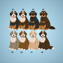 Load image into Gallery viewer, Bernedoodle tote bag personalized
