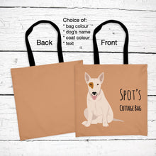Load image into Gallery viewer, Bull Terrier tote bag personalized
