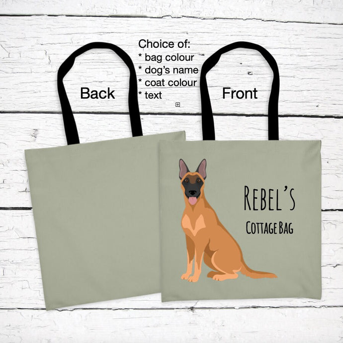 Belgian Malinois tote bag personalized