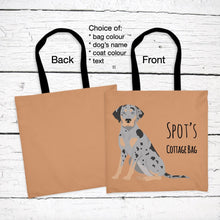 Load image into Gallery viewer, Catahoula Leopard Dog tote bag personalized
