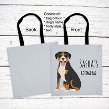 Load image into Gallery viewer, Entlebucher Mountain Dog tote bag personalized
