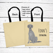 Load image into Gallery viewer, Irish Wolfhound tote bag personalized
