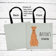 Load image into Gallery viewer, Irish Terrier tote bag personalized
