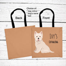 Load image into Gallery viewer, West Highland White Terrier tote bag personalized
