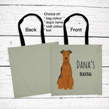 Load image into Gallery viewer, Irish Terrier tote bag personalized
