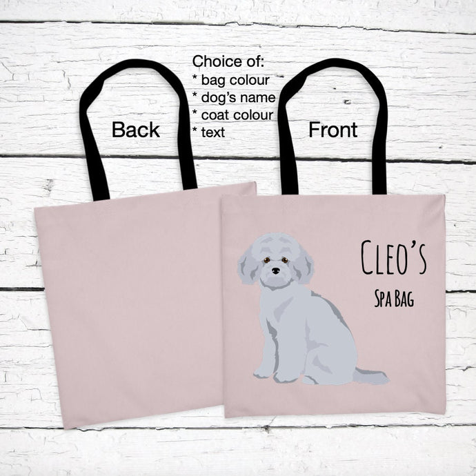 Miniature Poodle tote bag personalized