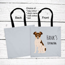 Load image into Gallery viewer, Rat Terrier (floppy ears) tote bag personalized
