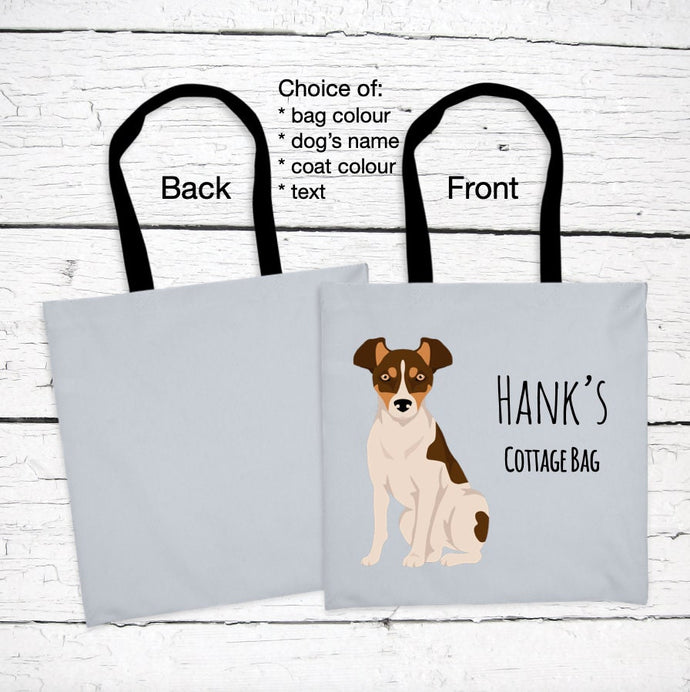 Rat Terrier (floppy ears) tote bag personalized