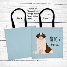 Load image into Gallery viewer, St Bernard tote bag personalized
