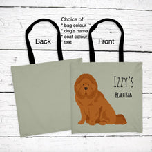 Load image into Gallery viewer, Tibetan Mastiff tote bag personalized
