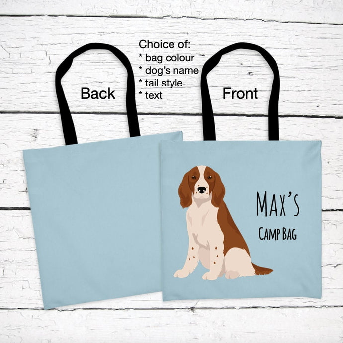 Welsh Springer Spaniel tote bag personalized