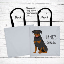 Load image into Gallery viewer, Rottweiler tote bag personalized
