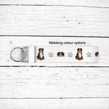 Load image into Gallery viewer, Bernese Mountain Dog key wristlet
