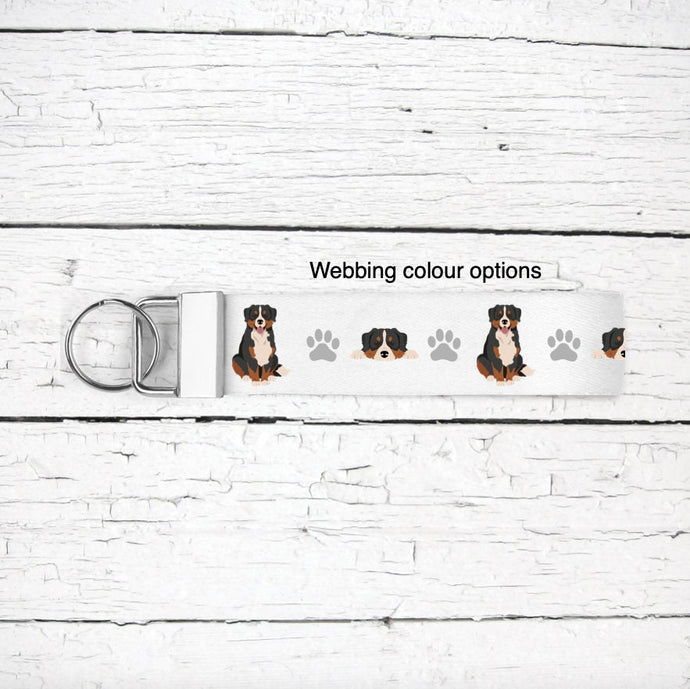 Bernese Mountain Dog key wristlet