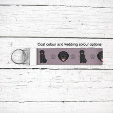 Load image into Gallery viewer, Bouvier des Flandres (natural ears) key wristlet
