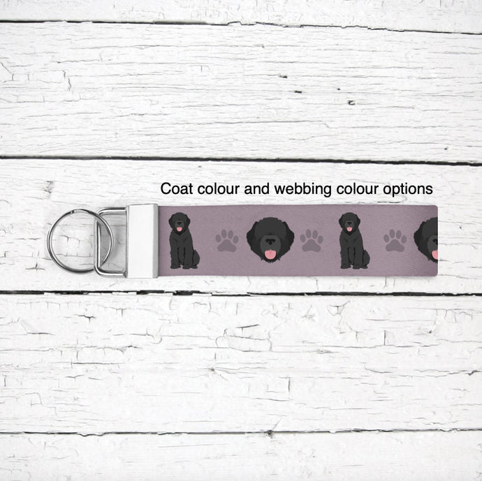 Bouvier des Flandres (natural ears) key wristlet