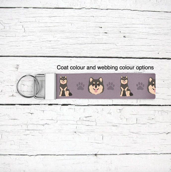 Finnish Lapphund key wristlet