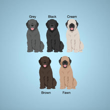 Load image into Gallery viewer, Bouvier des Flandres (natural ears) key wristlet
