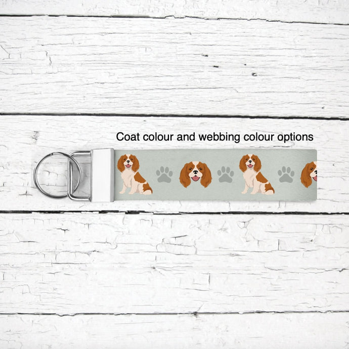 Cavalier King Charles Spaniel key wristlet