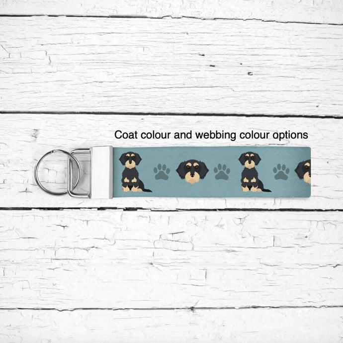 Dachshund (wirehaired) key wristlet