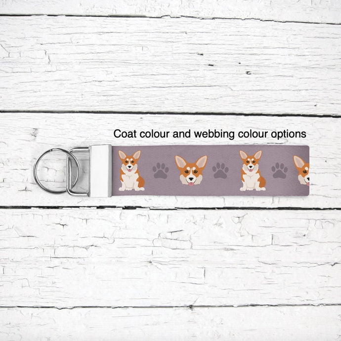 Pembroke Welsh Corgi key wristlet