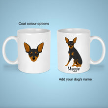 Load image into Gallery viewer, Miniature Pinscher (natural ears) 11 oz mug personalized
