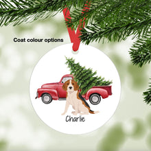 Load image into Gallery viewer, Beagle ornament personalized
