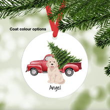 Load image into Gallery viewer, Cockapoo (Cocker Spaniel/ Poodle mix) ornament personalized
