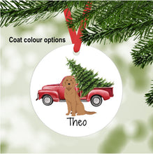Load image into Gallery viewer, Goldendoodle ornament personalized
