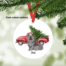 Load image into Gallery viewer, Keeshond ornament personalized
