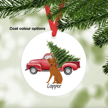 Load image into Gallery viewer, Miniature Pinscher (tipped ears) ornament personalized
