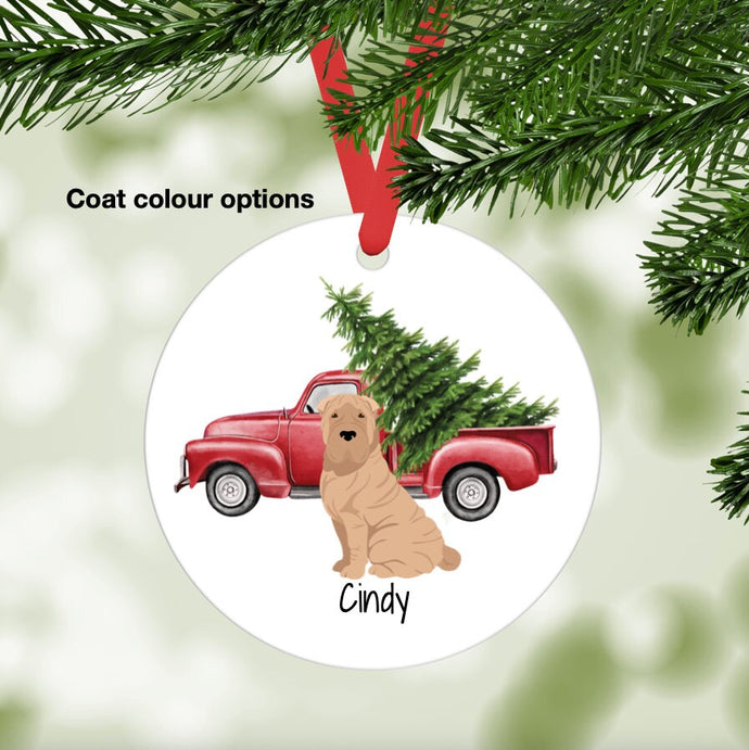 Shar Pei ornament personalized