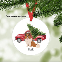 Load image into Gallery viewer, Shetland Sheepdog ornament personalized
