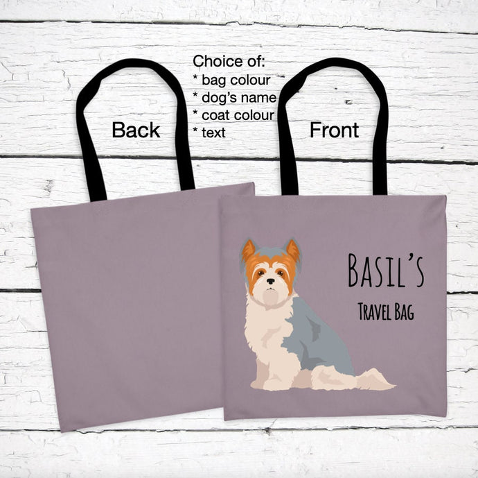 Biewer Terrier tote bag personalized